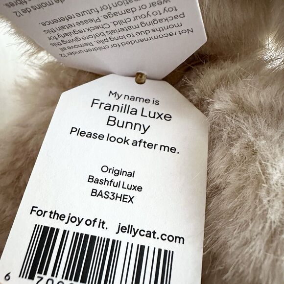 Jellycat London Franilla Luxe Bashful Bunny LA Grove Exclusive Ski Club Plush - Picture 4 of 7